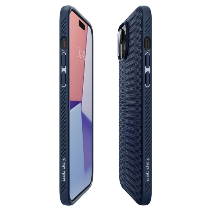 Etui Spigen Liquid Air na iPhone 15 - niebieskie - obrazek 8