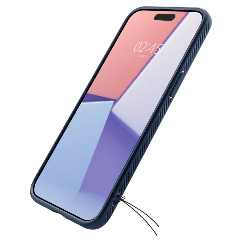 Etui Spigen Liquid Air na iPhone 15 Pro - niebieskie - obrazek 10