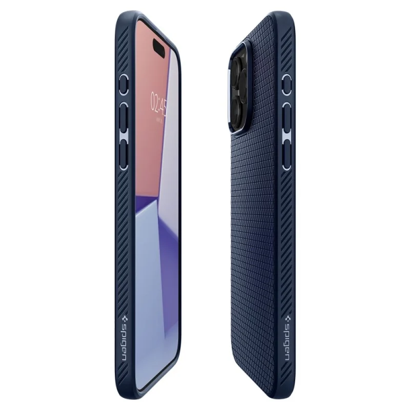 Etui Spigen Liquid Air na iPhone 15 Pro - niebieskie - obrazek 8