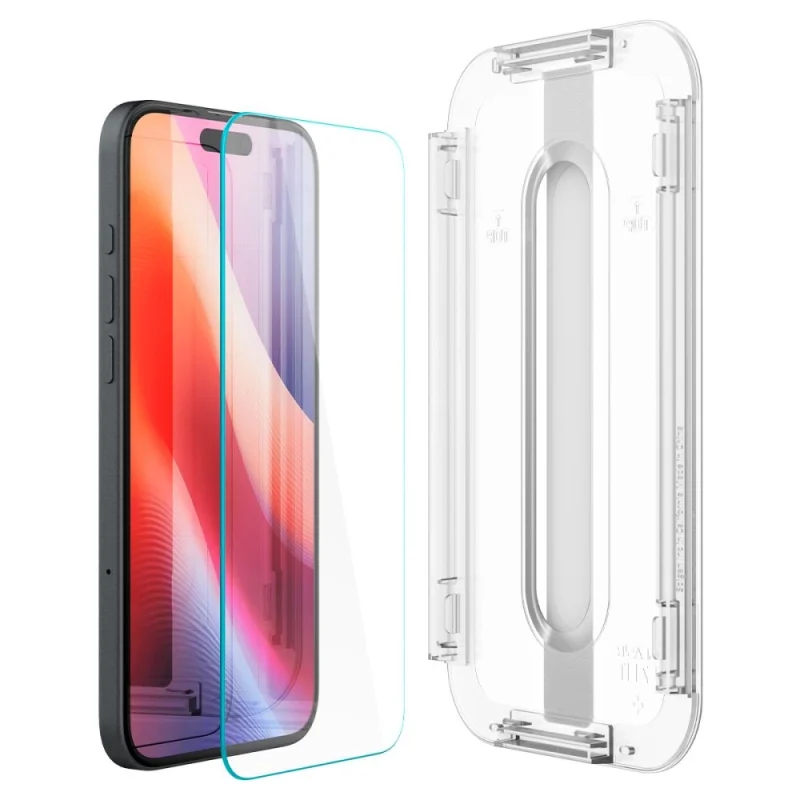 Szkło hartowane Spigen Glas.tR EZ Fit na iPhone 15 / 16 - obrazek 3