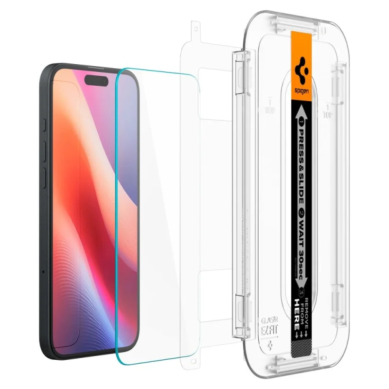 Szkło hartowane Spigen Glas.tR EZ Fit na iPhone 15 / 16 - obrazek 4