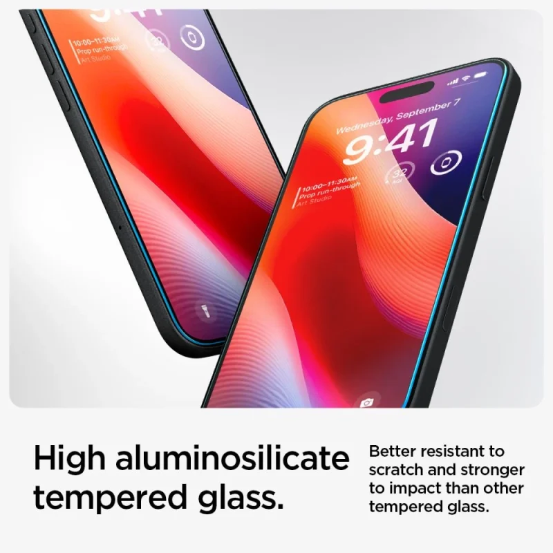 Szkło hartowane Spigen Glas.tR EZ Fit na iPhone 15 / 16 - obrazek 9