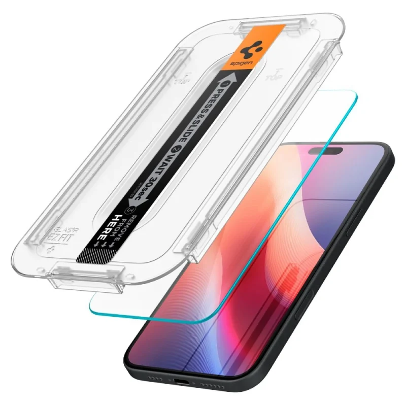 Szkło hartowane Spigen Glas.tR EZ Fit na iPhone 15 / 16 - 2 szt. - obrazek 3