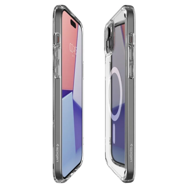 Etui Spigen Ultra Hybrid Mag z MagSafe na iPhone 15 - białe - obrazek 8