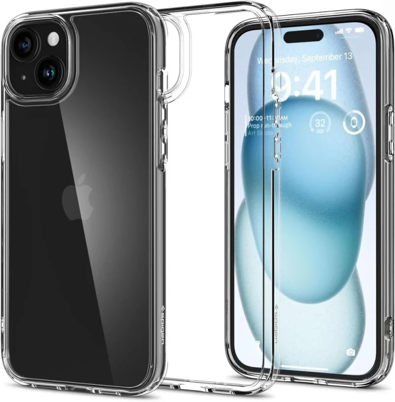 Etui Spigen Ultra Hybrid na iPhone 15 - przezroczyste