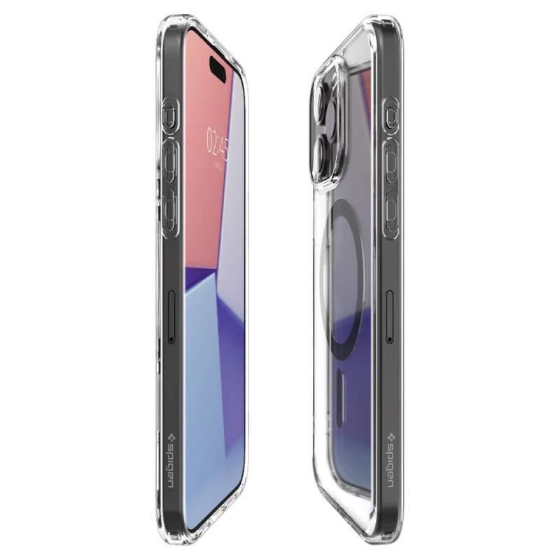 Etui Spigen Ultra Hybrid Mag z MagSafe na iPhone 15 Pro - przezroczysto-szare - obrazek 9