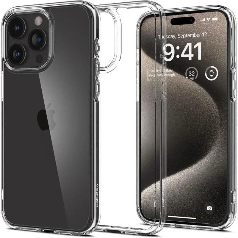 Etui Spigen Ultra Hybrid na iPhone 15 Pro - przezroczyste