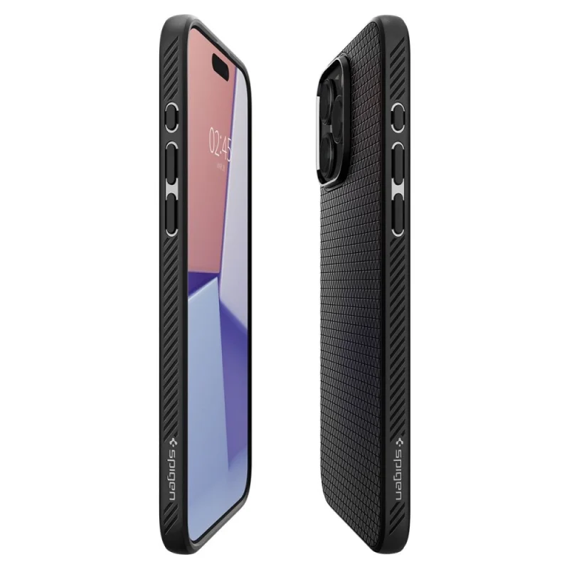 Etui Spigen Liquid Air na iPhone 15 Pro - czarny mat - obrazek 8