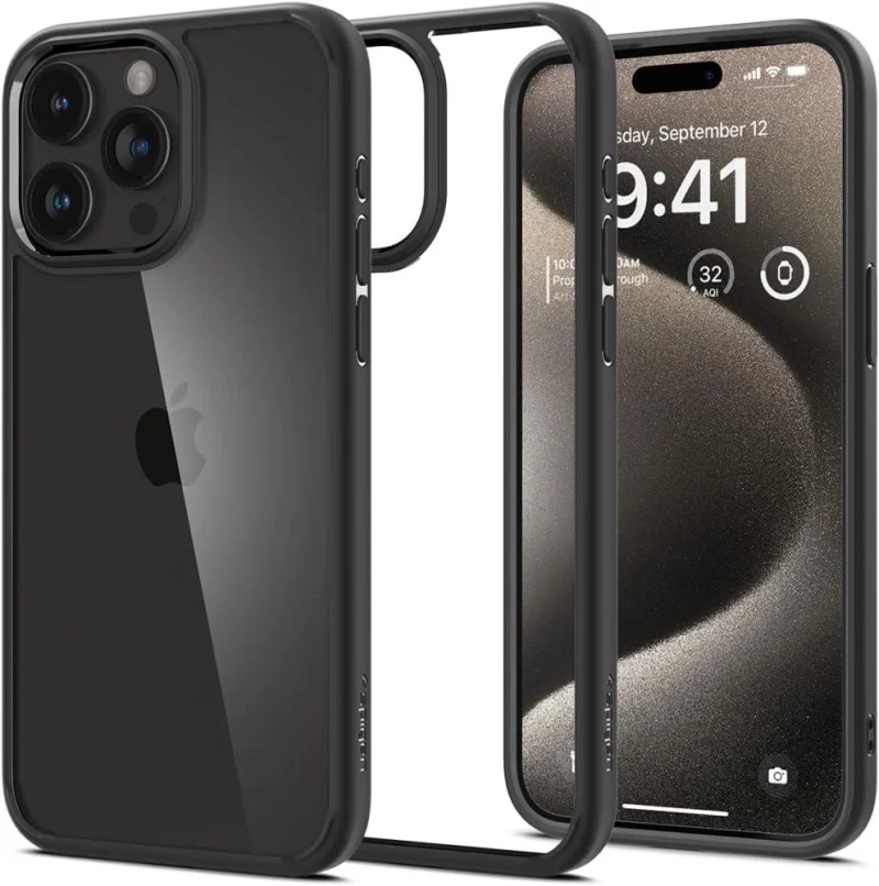 Etui Spigen Ultra Hybrid na iPhone 15 Pro Max - czarny mat