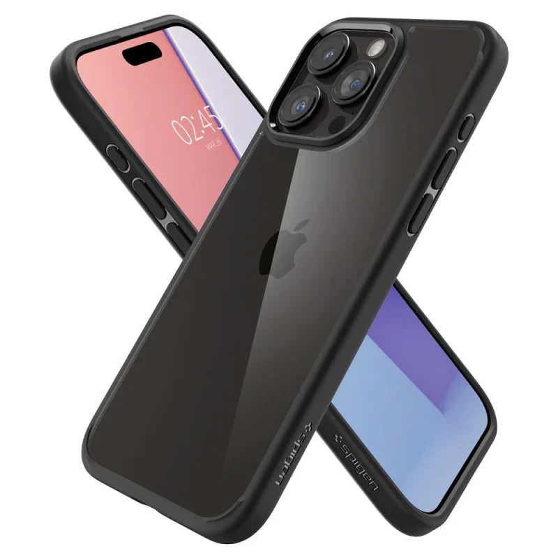 Etui Spigen Ultra Hybrid na iPhone 15 Pro Max - czarny mat - obrazek 7