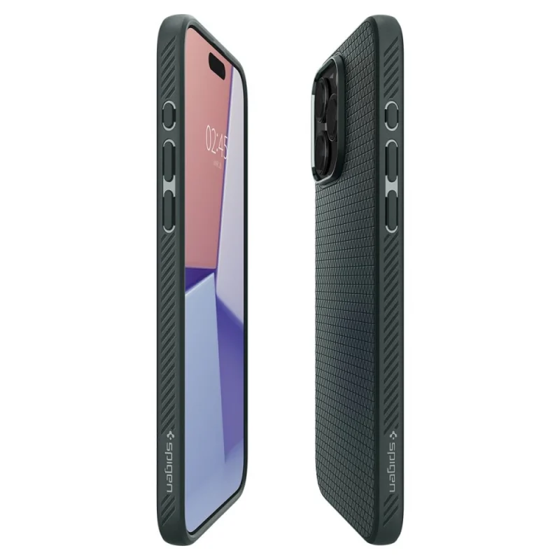 Etui Spigen Liquid Air na iPhone 15 Pro Max - ciemnozielone - obrazek 8