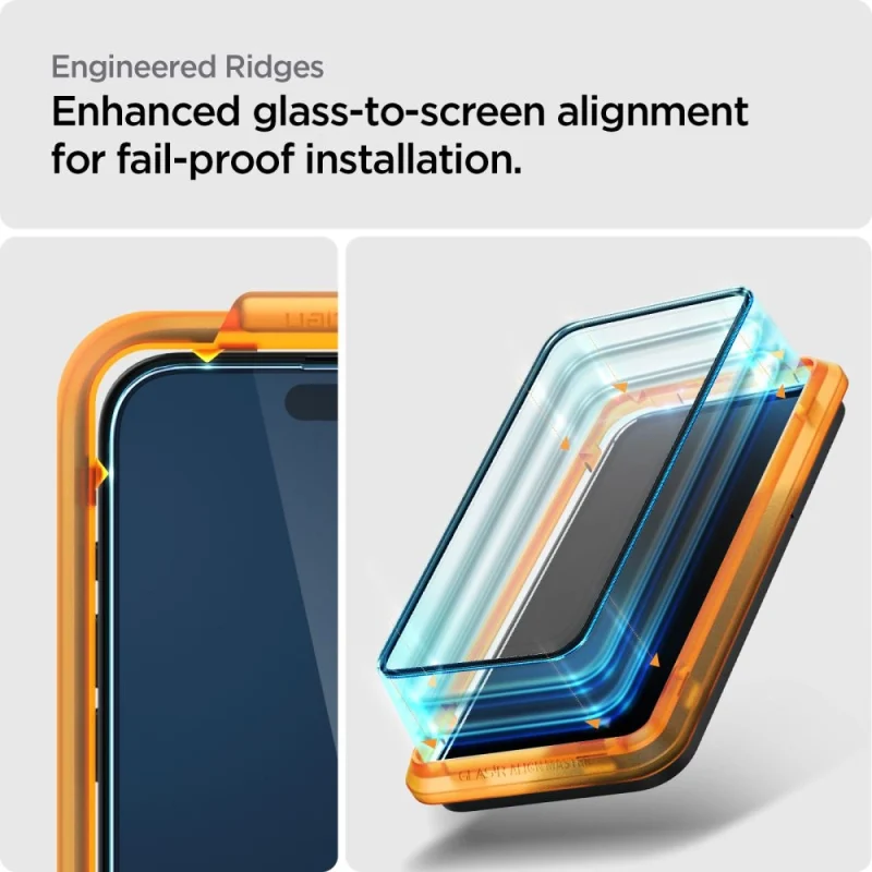 Szkło hartowane Spigen ALM Glass FC na iPhone 15 Plus - czarne 2 szt. - obrazek 7