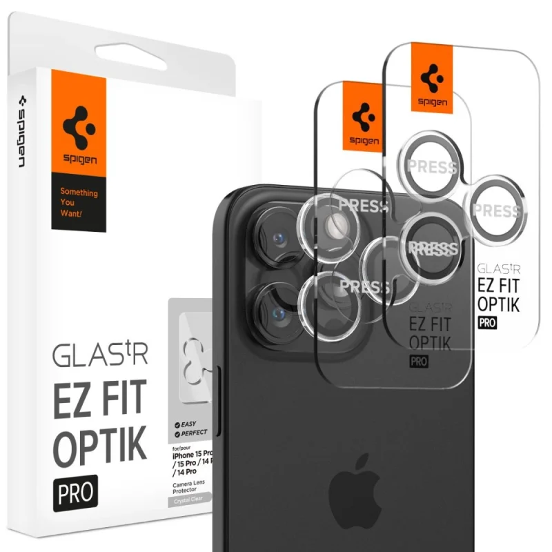 Osłona aparatu Spigen Glas.tR EZ Fit Optik Pro na iPhone 15 Pro / 15 Pro Max / 16 Pro / 16 Pro Max - 2 szt.