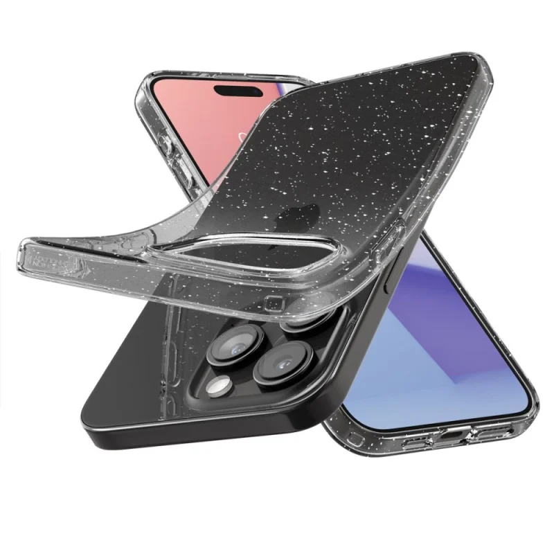 Etui Spigen Liquid Crystal na iPhone 15 Pro - przezroczysto-brokatowe - obrazek 7