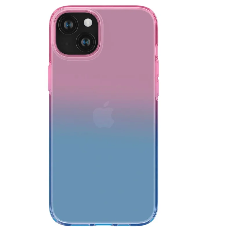 Etui Spigen Liquid Crystal na iPhone 15 - różowo-niebieskie - obrazek 3