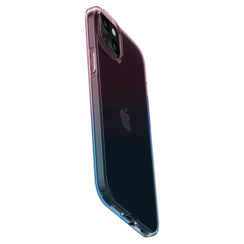 Etui Spigen Liquid Crystal na iPhone 15 - różowo-niebieskie - obrazek 8