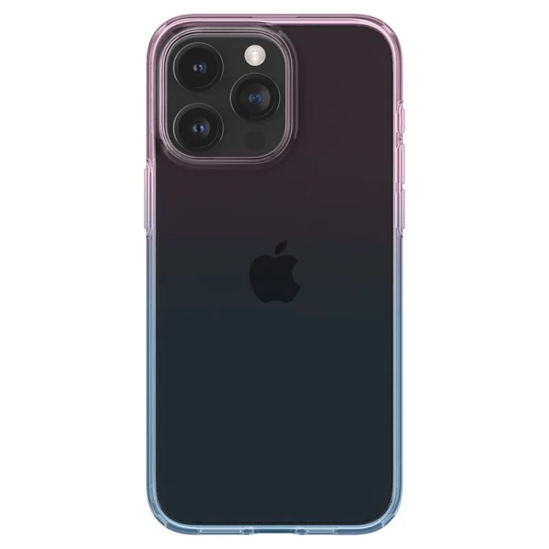 Etui Spigen Liquid Crystal na iPhone 15 Pro - różowo-niebieskie - obrazek 3