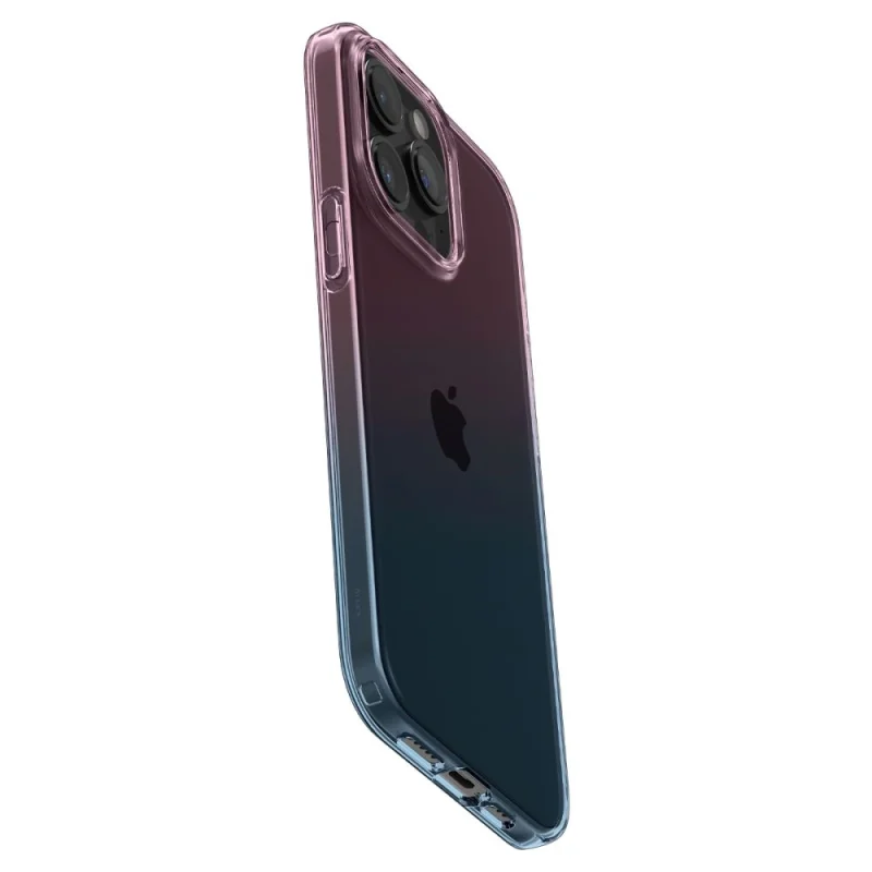 Etui Spigen Liquid Crystal na iPhone 15 Pro - różowo-niebieskie - obrazek 8