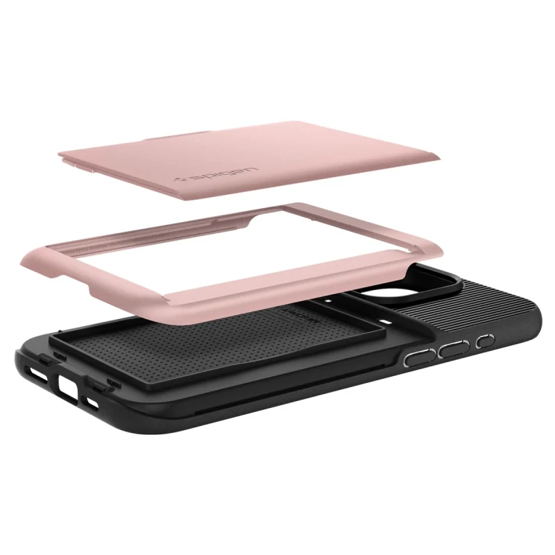 Etui Spigen Slim Armor CS na iPhone 15 Pro - różowe - obrazek 10