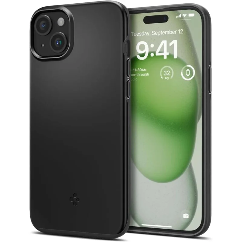 Etui Spigen Thin Fit na iPhone 15 Plus - czarne