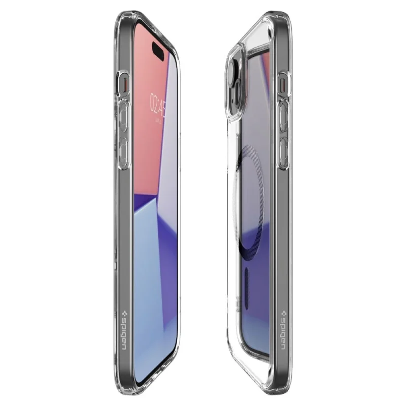 Etui Spigen Ultra Hybrid Mag z MagSafe na iPhone 15 - szare - obrazek 8