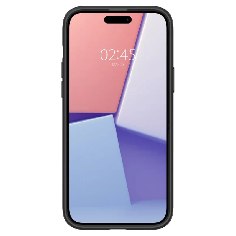 Etui Spigen Ultra Hybrid na iPhone 15 - przezroczysto-czarne - obrazek 2