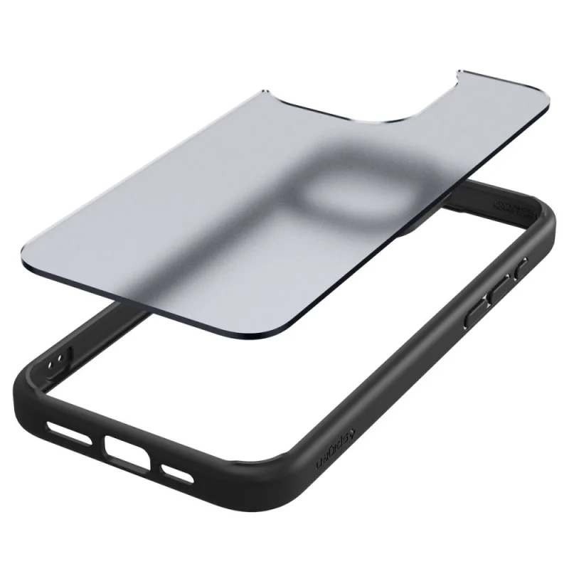 Etui Spigen Ultra Hybrid na iPhone 15 Pro - przezroczysto-czarne - obrazek 3