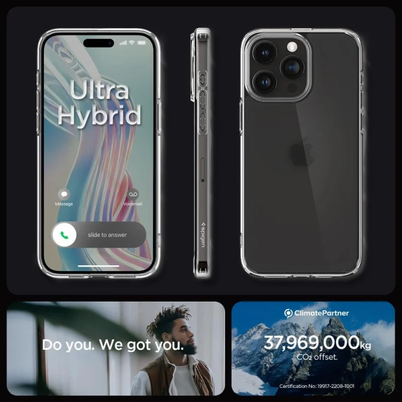 Etui Spigen Ultra Hybrid na iPhone 15 Pro - przezroczysto-matowe - obrazek 11