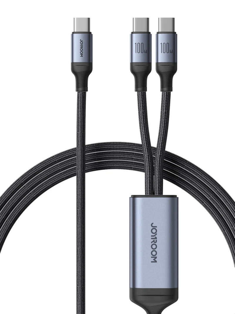 Kabel Joyroom Speedy Series S-A21 2w1 USB-C - USB-C / USB-C 100W 1.5m - czarny - obrazek 11