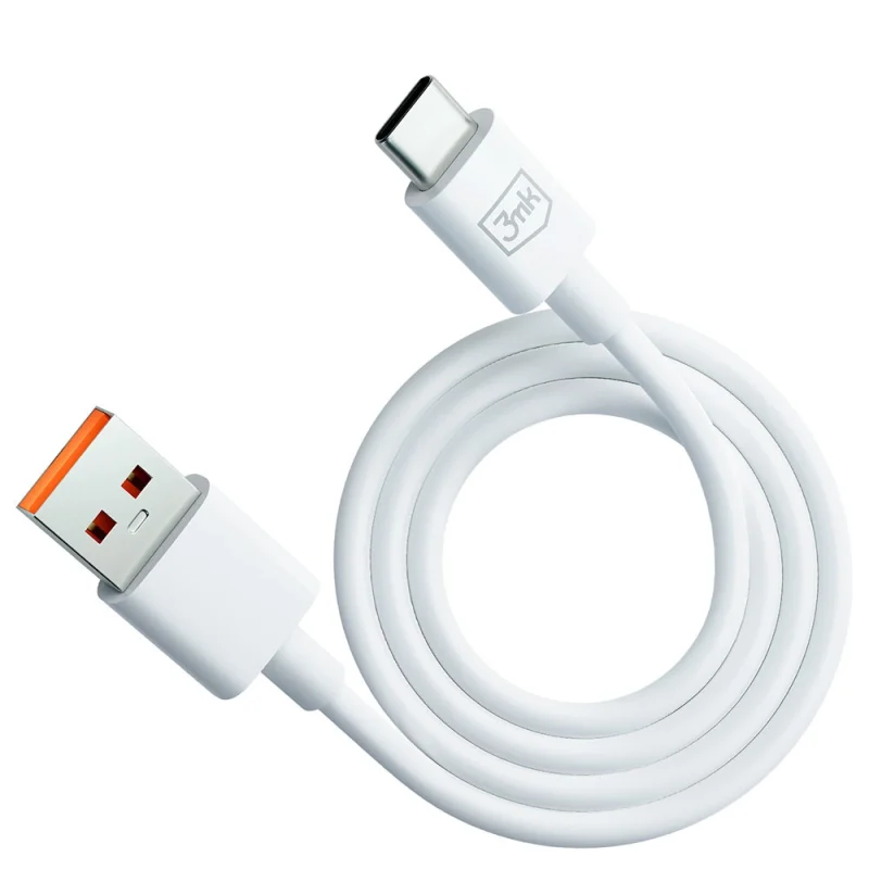 Kabel 3mk Hyper Cable USB-A / USB-C 1.2m 5A - biały - obrazek 3