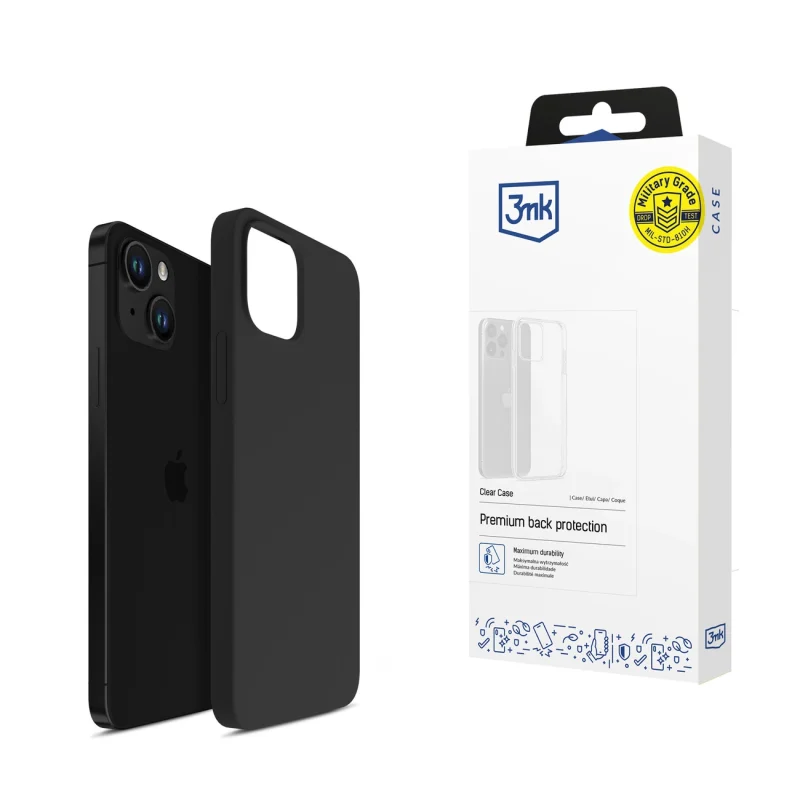 Etui 3mk Silicone Case na iPhone 15 - czarne