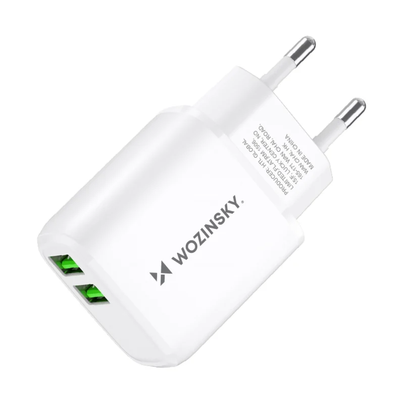 Ładowarka sieciowa Wozinsky CUWCW 2,4A 2 x USB-A - biała - obrazek 4