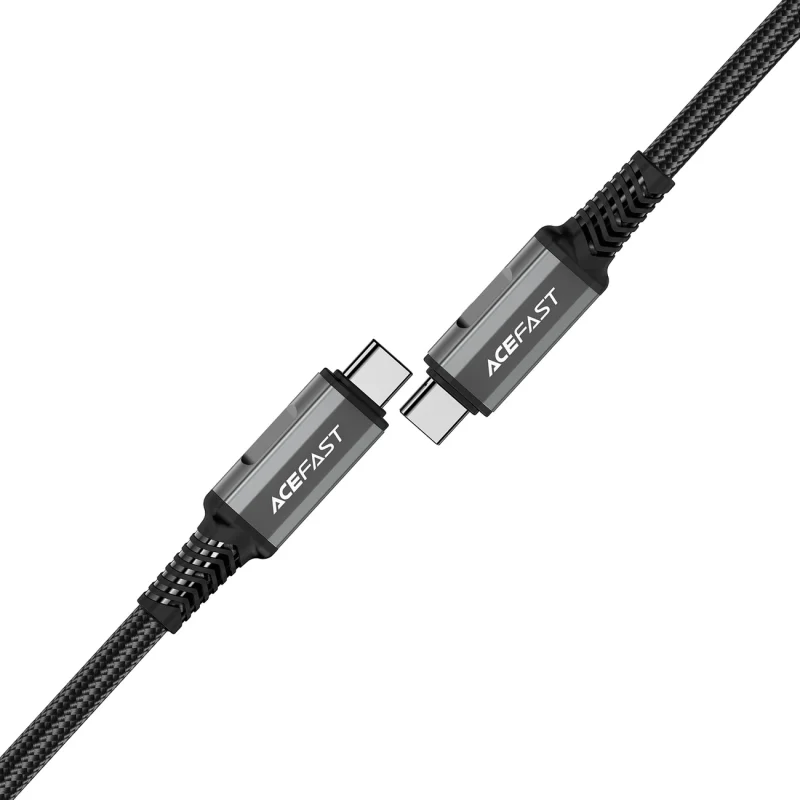 Kabel Acefast C1-09 USB-C / USB-C USB4 PD3.1 5A 1m - szaro-czarny - obrazek 2