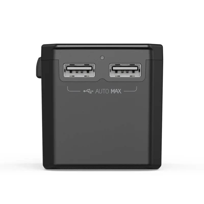 Ładowarka podróżna GaN Choetech PD6045 USB-C USB-A 45W z wtyczkami USA EU UK AU - czarna - obrazek 6