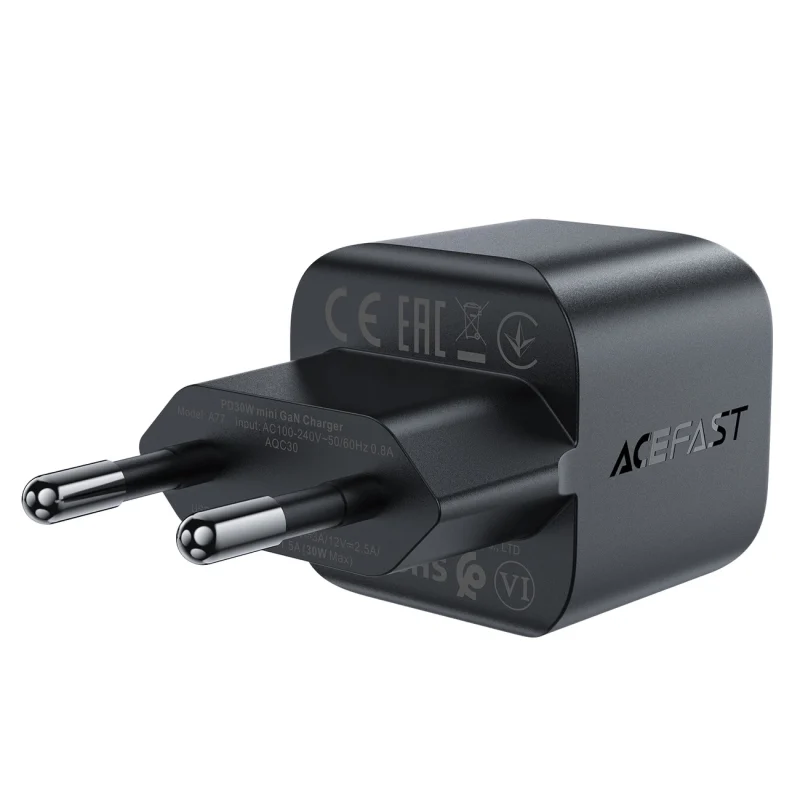 Ładowarka sieciowa Acefast A77 Mini PD 30W GaN USB-C - czarna - obrazek 3