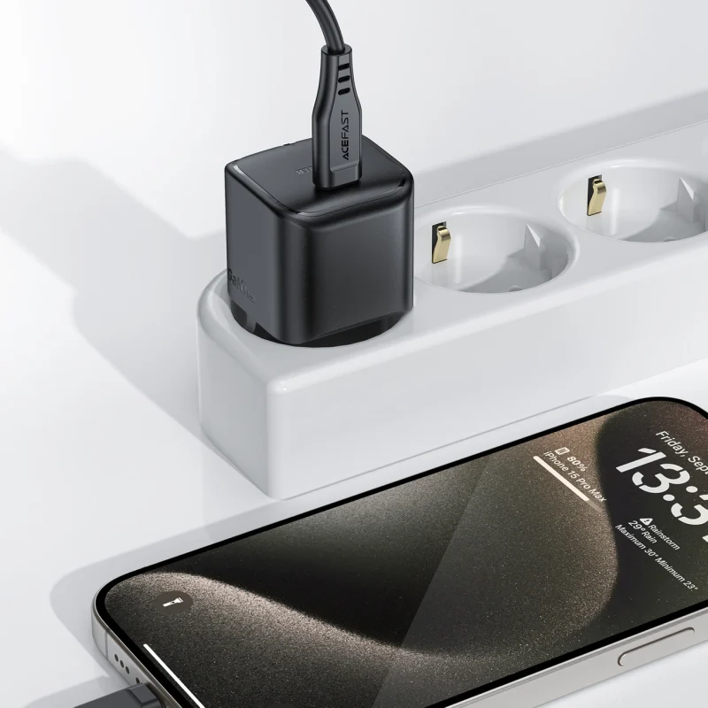 Ładowarka sieciowa Acefast A77 Mini PD 30W GaN USB-C - czarna - obrazek 5