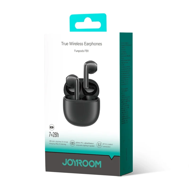 Słuchawki bezprzewodowe TWS Joyroom Funpods Series JR-FB1 Bluetooth 5.3 - czarne - obrazek 5