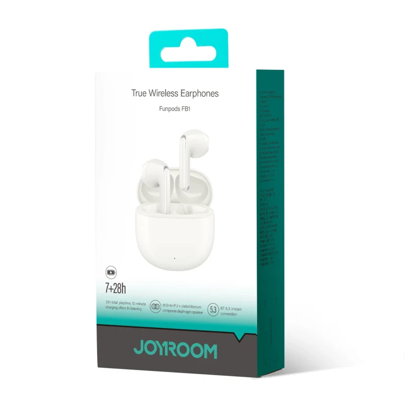 Słuchawki bezprzewodowe TWS Joyroom Funpods Series JR-FB1 Bluetooth 5.3 - beżowe - obrazek 5