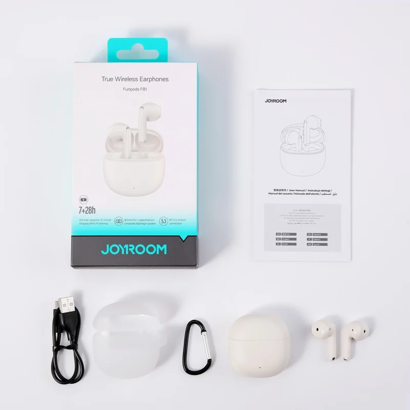 Słuchawki bezprzewodowe TWS Joyroom Funpods Series JR-FB1 Bluetooth 5.3 - beżowe - obrazek 14