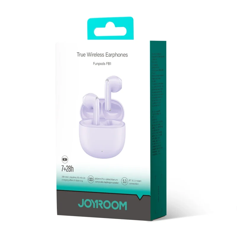 Słuchawki bezprzewodowe TWS Joyroom Funpods Series JR-FB1 Bluetooth 5.3 - fioletowe - obrazek 5