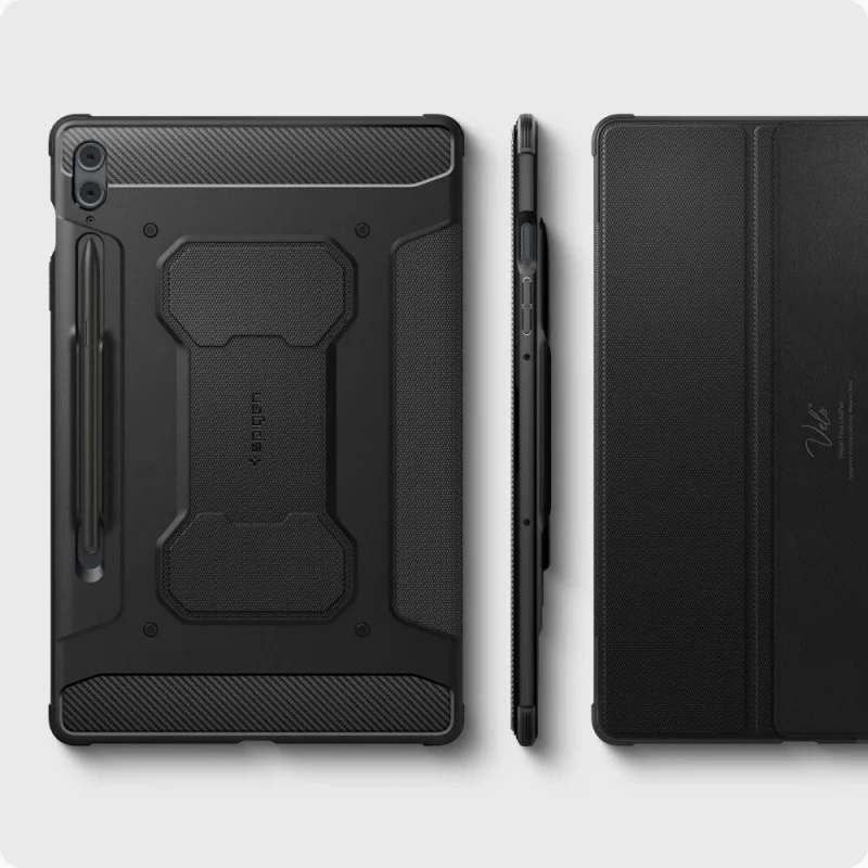 Etui Spigen Rugged Armor Pro na Samsung Galaxy Tab S9 FE+ 12.4'' X610 / X616B - czarne - obrazek 16