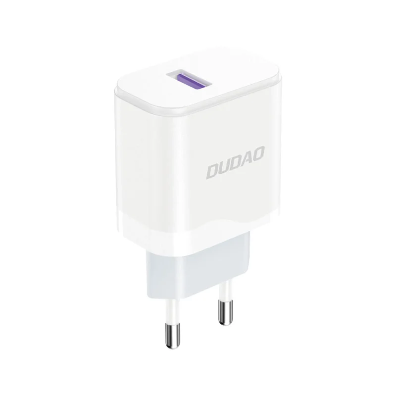 Ładowarka Dudao A20EU sieciowa USB-A 18W - biała + kabel USB-A - Lightning - obrazek 2