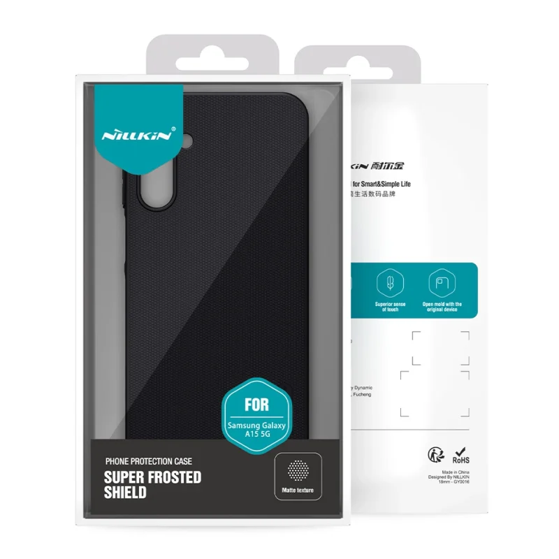 Etui Nillkin Super Frosted Shield do Samsung Galaxy A15 5G sztywny pokrowiec - czarny - obrazek 5