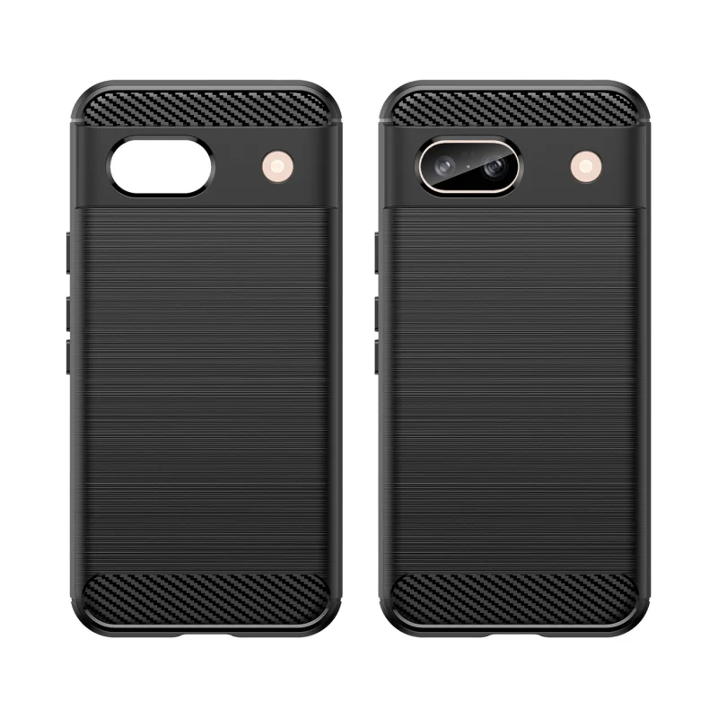 Etui Carbon Case do Google Pixel 8A elastyczny silikonowy karbonowy pokrowiec - czarny - obrazek 6