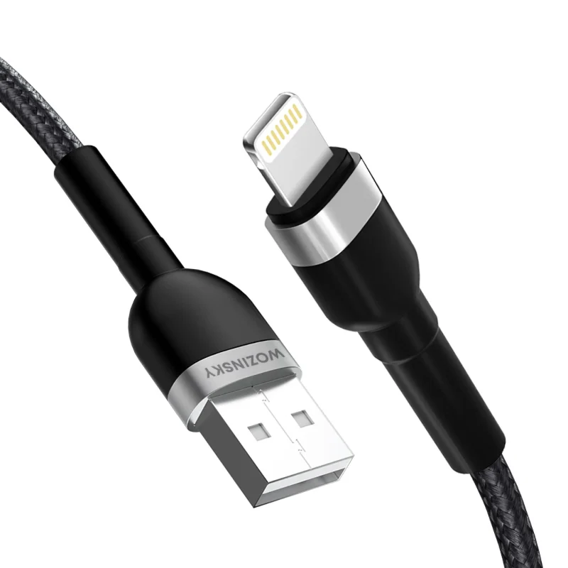 Kabel Wozinsky WNBAL1 USB-A / Lightning 2.4A 1 m - czarny - obrazek 2