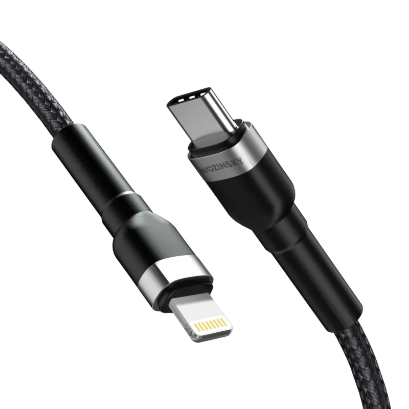 Kabel Wozinsky WNBCL1 Lightning / USB-C PD 30W 1 m - czarny - obrazek 2