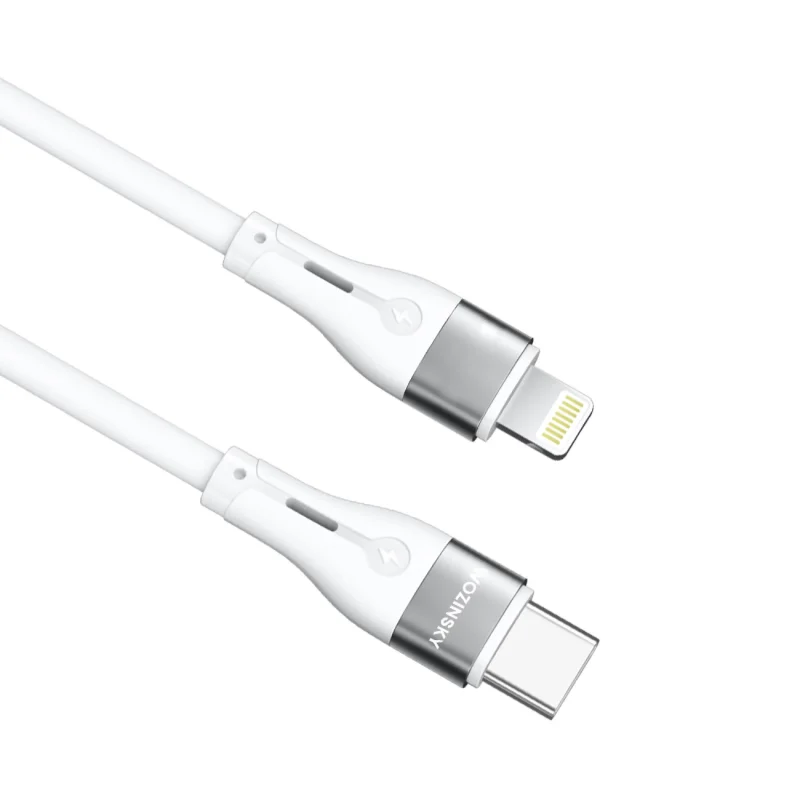 Kabel Wozinsky WSTCL1 Lightning / USB-C PD 27W 1 m - biały - obrazek 2