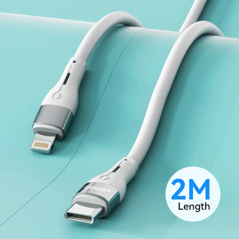 Kabel Wozinsky WSTCL2 Lightning / USB-C PD 27W 2 m - biały - obrazek 6