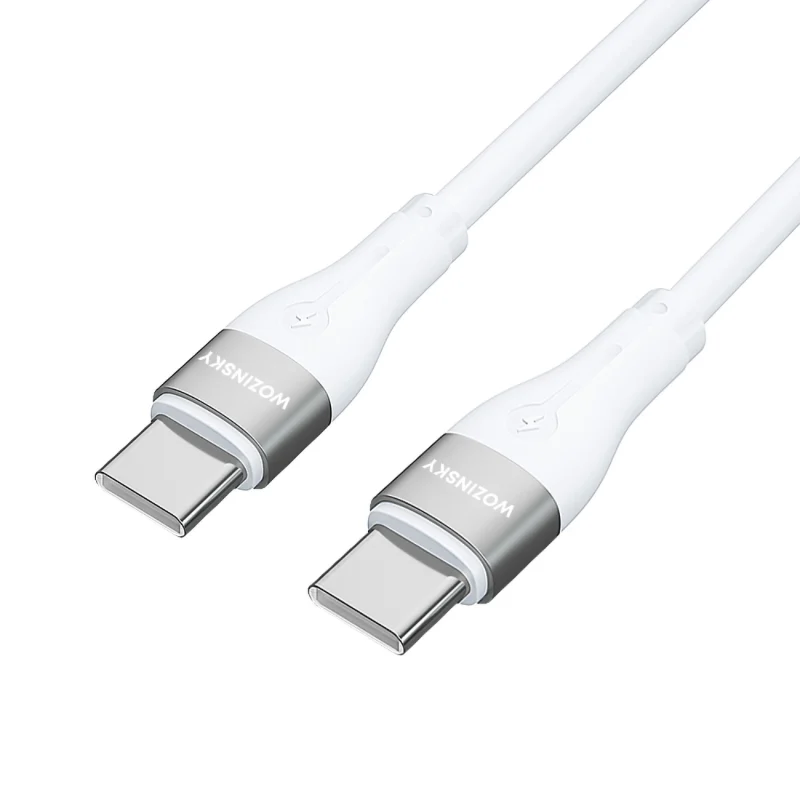 Kabel Wozinsky WSTCC1 USB-C / USB-C PD 65W 1 m - biały - obrazek 2