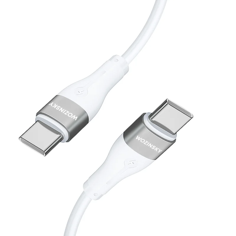 Kabel Wozinsky WSTCC1 USB-C / USB-C PD 65W 1 m - biały - obrazek 3